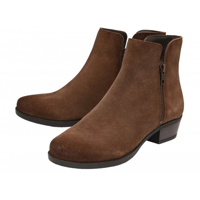 Chestnut Suede Daisy Zip-Up Ankle Boots | Lotus 2 Chestnut Suede Daisy Zip-Up Ankle Boots | Lotus - Image 2