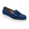 Cobalt Blue Suede Asher Loafers | Lotus