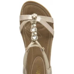 Gold Bettina Flat Open-Toe Sandals | Lotus 7 Gold Bettina Flat Open-Toe Sandals | Lotus -Lotus Sale gold bettina flat open toe sandals lotus p13332 31688 medium