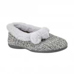Grey Alice Textile Slippers | Lotus