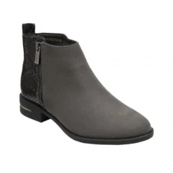 Grey & Black Snake-Print Anneka Ankle Boots | Lotus