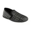 Grey Check Textile Ralf Full Shoe Slippers | Lotus