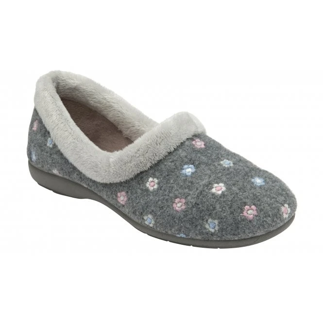 Grey Kylie Full Shoe Slippers | Lotus 1 Grey Kylie Full Shoe Slippers | Lotus