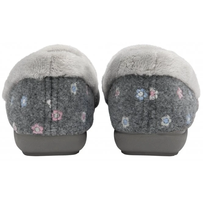 Grey Kylie Full Shoe Slippers | Lotus 3 Grey Kylie Full Shoe Slippers | Lotus - Image 3
