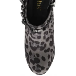 Grey & Leopard-Print Microfibre Alison Heeled Shoe-Boots | Lotus 7 Grey & Leopard-Print Microfibre Alison Heeled Shoe-Boots | Lotus -Lotus Sale grey leopard print microfibre alison heeled shoe boots lotus p13524 31883 medium
