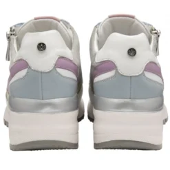 Grey Pastel Leather Suzuka Zip-Up Casual Trainers | Stressless By Lotus -Lotus Sale grey pastel leather suzuka zip up casual trainers stressless by lotus p13705 32943 medium