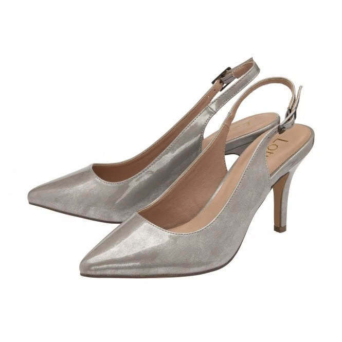Grey Pearl Patent Remy Slingback Court Shoes | Lotus 2 Grey Pearl Patent Remy Slingback Court Shoes | Lotus - Image 2
