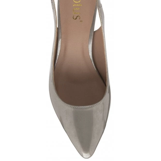 Grey Pearl Patent Remy Slingback Court Shoes | Lotus 4 Grey Pearl Patent Remy Slingback Court Shoes | Lotus - Image 4