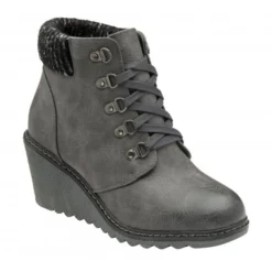 Grey Philomena Wedge Ankle Boots | Lotus