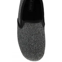 Grey Textile Austin Full Shoe Slippers | Lotus -Lotus Sale grey textile austin full shoe slippers lotus p13131 31065 medium