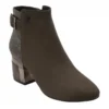 Grey Textile Cassandra Heeled Ankle Boots | Lotus