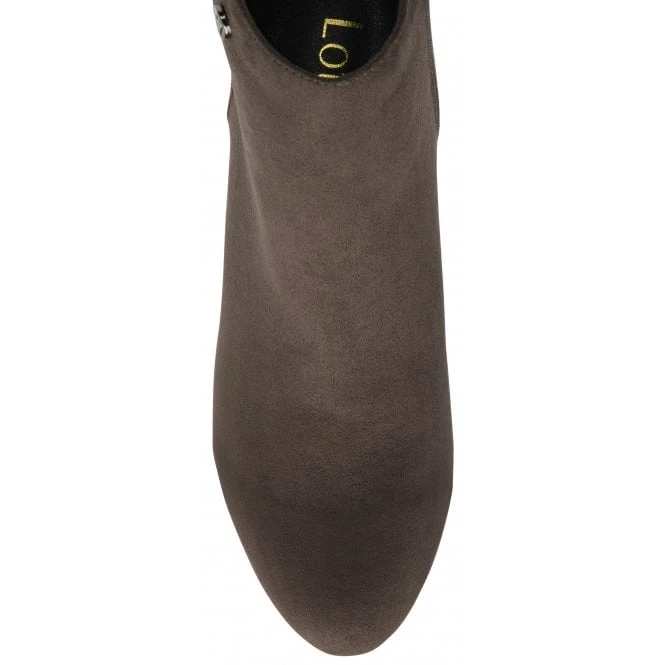 Grey Textile Cassandra Heeled Ankle Boots | Lotus 4 Grey Textile Cassandra Heeled Ankle Boots | Lotus - Image 4