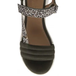 Khaki & Leopard-Print Leather Verena Open-Toe Sandals | Stressless By Lotus -Lotus Sale khaki leopard print leather verena open toe sandals stressless by lotus p13580 32720 medium