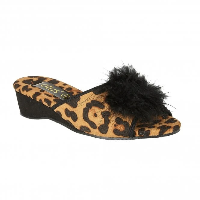 Leopard-Print Allure Slippers | Lotus 1 Leopard-Print Allure Slippers | Lotus