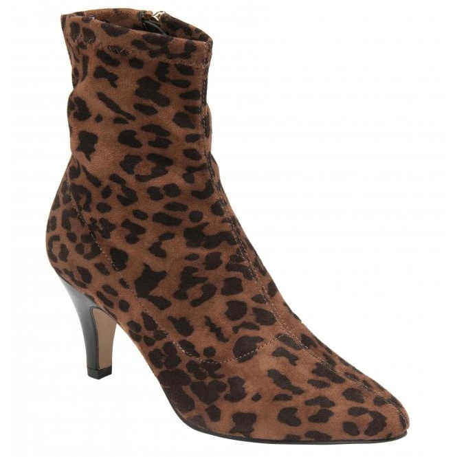 Leopard-Print Strech Microfibre Camilla Ankle Boots | Lotus 1 Leopard-Print Strech Microfibre Camilla Ankle Boots | Lotus