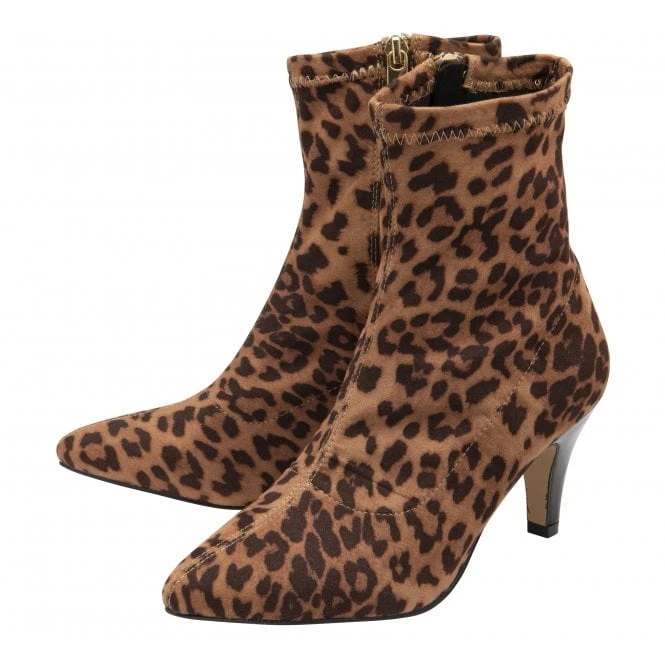 Leopard-Print Strech Microfibre Camilla Ankle Boots | Lotus 2 Leopard-Print Strech Microfibre Camilla Ankle Boots | Lotus - Image 2