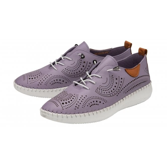 Lilac Leather Katya Casual Shoes | Lotus 2 Lilac Leather Katya Casual Shoes | Lotus - Image 2