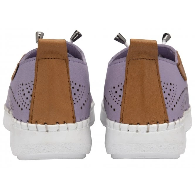 Lilac Leather Katya Casual Shoes | Lotus 3 Lilac Leather Katya Casual Shoes | Lotus - Image 3