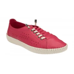 Magenta Leather Kamari Casual Shoes | Lotus