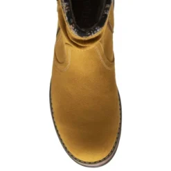 Mustard Textile Sandy Zip-Up Ankle Boots | Lotus -Lotus Sale mustard textile sandy zip up ankle boots lotus p13422 32359 medium