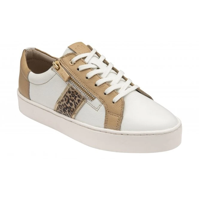 Natural & Leopard-Print Leather Sahara Zip-Up Trainers | Stressless By Lotus 1 Natural & Leopard-Print Leather Sahara Zip-Up Trainers | Stressless By Lotus