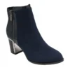 Navy & Animal-Print Rebecca Ankle Boots | Lotus