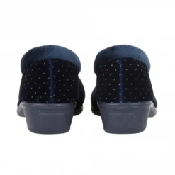 Navy Beverley Velour Slippers | Lotus -Lotus Sale navy beverley velour slippers lotus p12848 29378 medium