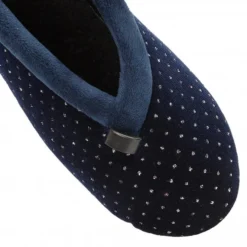 Navy Beverley Velour Slippers | Lotus -Lotus Sale navy beverley velour slippers lotus p12848 29379 medium