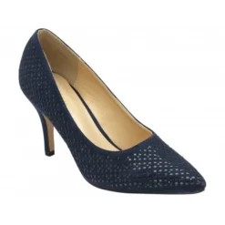 Navy & Diamante Kayla Court Shoes | Lotus