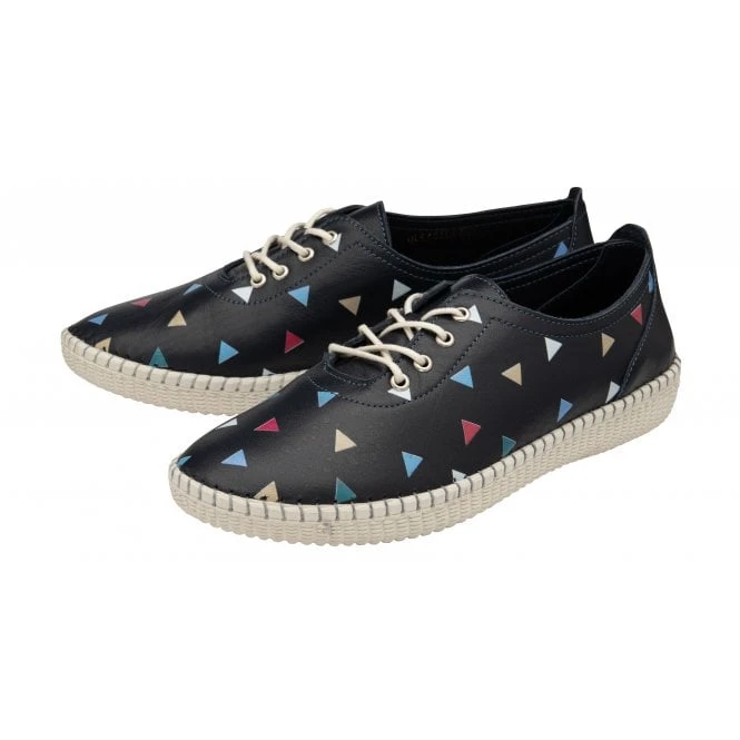 Navy Leather Kay Lace-Up Shoes | Lotus 2 Navy Leather Kay Lace-Up Shoes | Lotus - Image 2