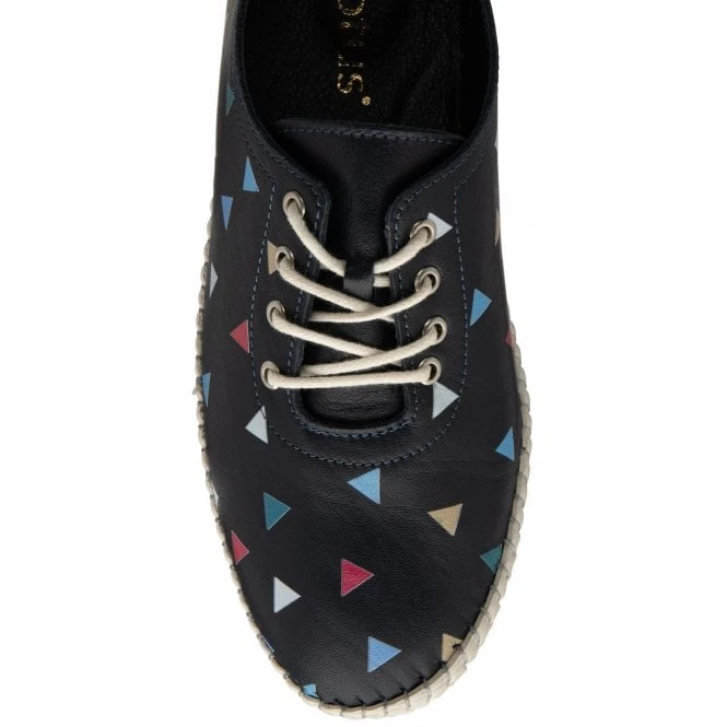 Navy Leather Kay Lace-Up Shoes | Lotus 4 Navy Leather Kay Lace-Up Shoes | Lotus - Image 4