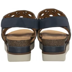 Navy Leather Melbourne Open-Toe Flatform Sandals | Lotus -Lotus Sale navy leather melbourne open toe flatform sandals lotus p13667 32739 medium