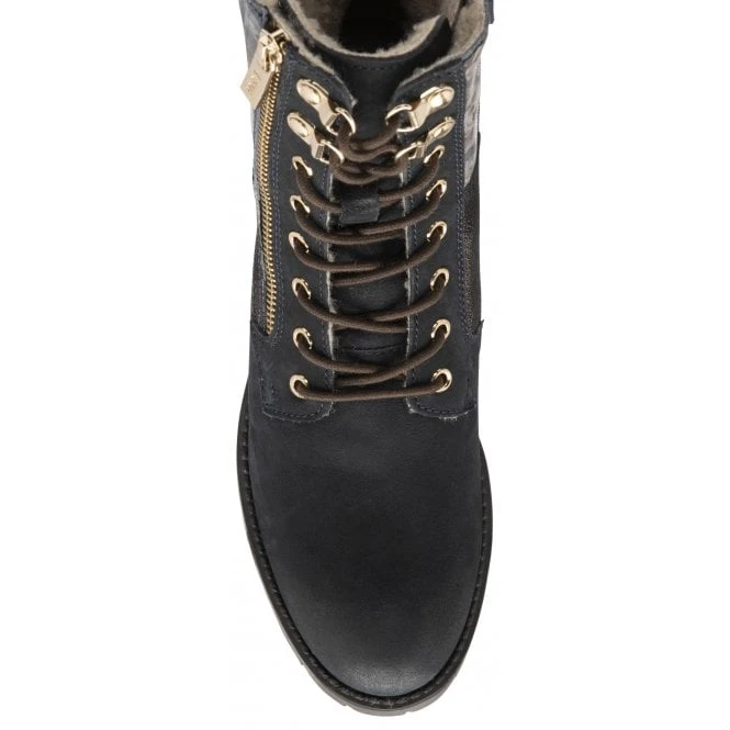 Navy Leather Oklahoma Zip-Up Ankle Boots | Lotus 4 Navy Leather Oklahoma Zip-Up Ankle Boots | Lotus - Image 4