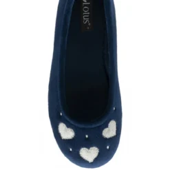 Navy Lois Ballerina Slippers | Lotus -Lotus Sale navy lois ballerina slippers lotus p13143 31017 medium