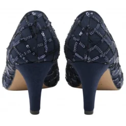 Navy Lucia Patterned Court Shoes | Lotus -Lotus Sale navy lucia patterned court shoes lotus p13499 32258 medium