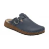 Navy Nubuck Evelina Round-Toe Mules | Lotus