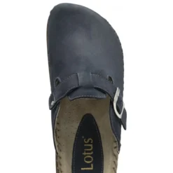 Navy Nubuck Evelina Round-Toe Mules | Lotus -Lotus Sale navy nubuck evelina round toe mules lotus p13206 31764 medium