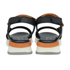 Navy & Orange Leather Verena Open-Toe Sandals | Stressless By Lotus -Lotus Sale navy orange leather verena open toe sandals stressless by lotus p13285 31211 medium