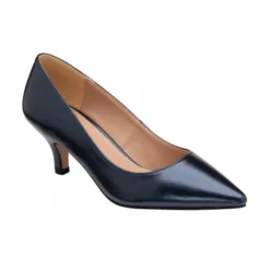 Lotus Sale 50 Navy Pearl Rachel Kitten Heel Court Shoes | Lotus