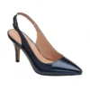 Navy Pearl Remy Slingback Court Shoes | Lotus