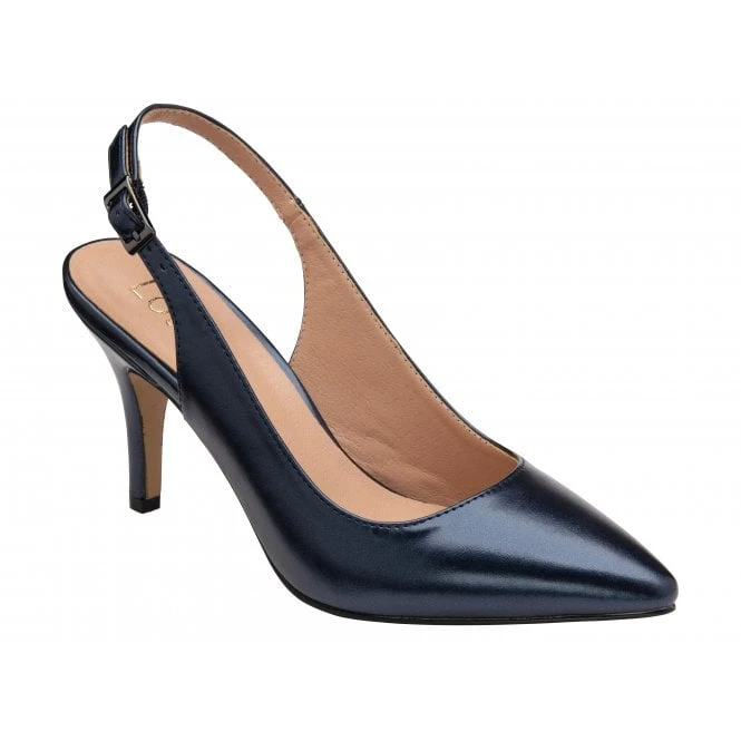 Navy Pearl Remy Slingback Court Shoes | Lotus 1 Navy Pearl Remy Slingback Court Shoes | Lotus