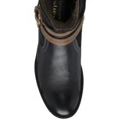 Navy & Tan Leather Salsa Mid-Calf Boots | Stressless By Lotus -Lotus Sale navy tan leather salsa mid calf boots stressless by lotus p13102 30844 medium