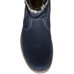 Navy Textile Sandy Zip-Up Ankle Boots | Lotus -Lotus Sale navy textile sandy zip up ankle boots lotus p13421 32363 medium