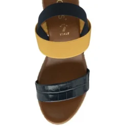 Navy & Yellow Rosatta Wedge Sandals | Lotus -Lotus Sale navy yellow rosatta wedge sandals lotus p13169 31464 medium