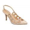 Nude & Snake-Print Debbie Slingback Court Shoes | Lotus