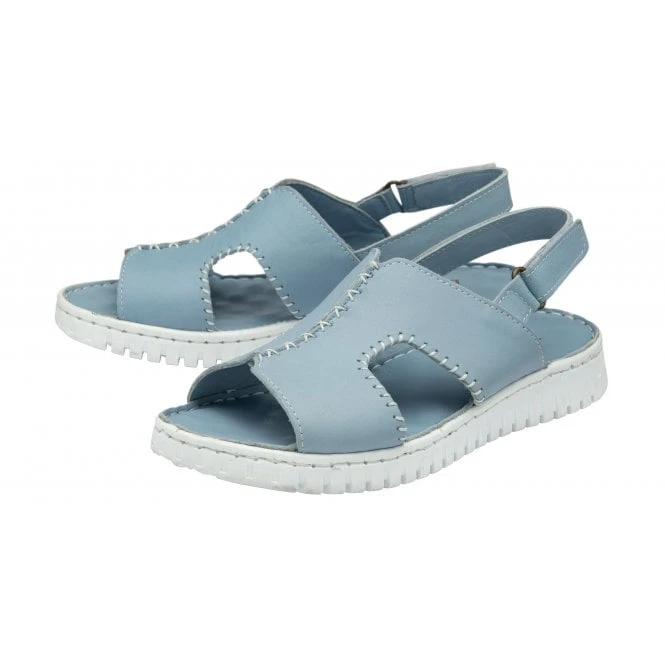 Pale Blue Leather Astrid Slingback Sandals | Lotus 2 Pale Blue Leather Astrid Slingback Sandals | Lotus - Image 2