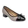 Pewter & Black Ivy Ballerina Shoes | Lotus
