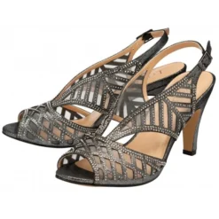 Pewter & Diamante Natalia Peep Toe Sandals | Lotus -Lotus Sale pewter diamante natalia peep toe sandals lotus p12984 30308 medium
