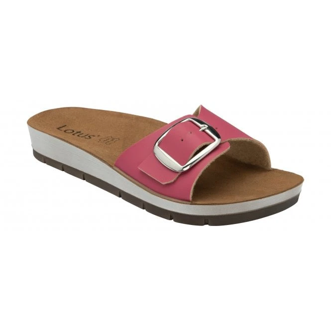 Pink Dasha Open-Toe Mule Sandals | Lotus 1 Pink Dasha Open-Toe Mule Sandals | Lotus