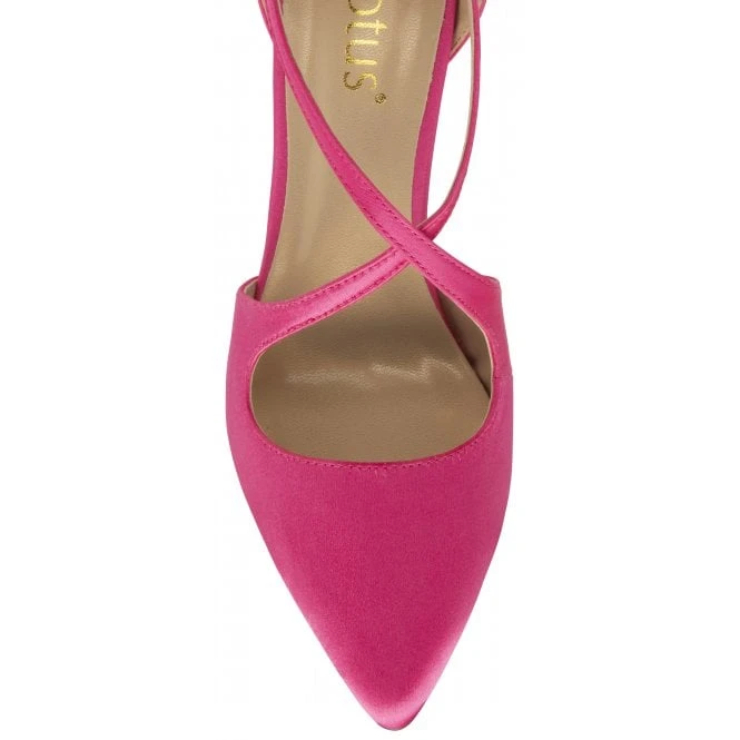 Pink Satin Willow Court Shoes | Lotus 4 Pink Satin Willow Court Shoes | Lotus - Image 4